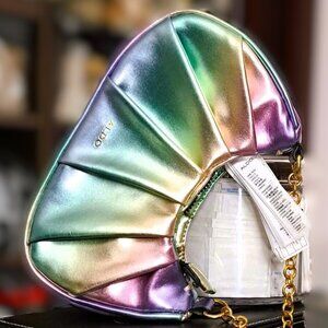 New Aldo Leather Top Handle Bag in a Metallic Ombré Finish